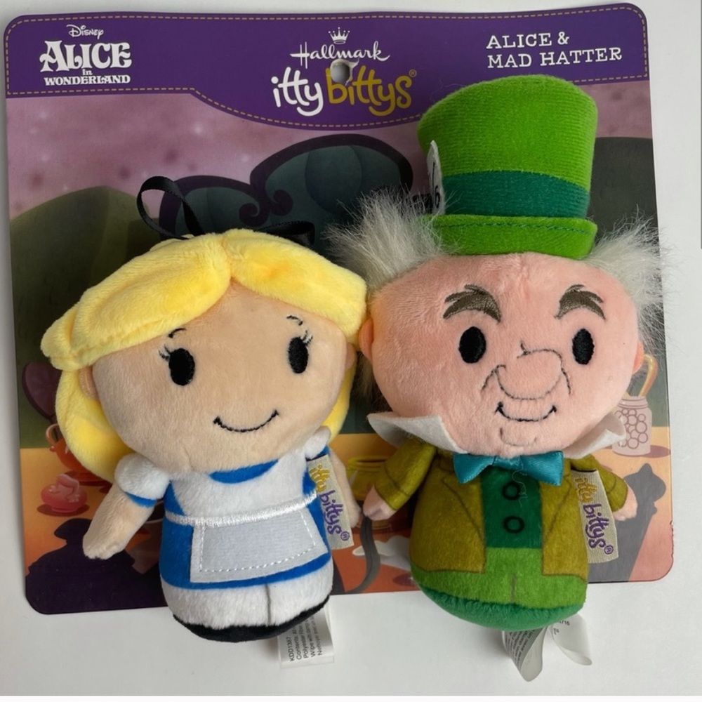 Alice in Wonderland and Mad Hatter Mini Plush